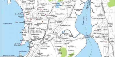 地图的孟买中央