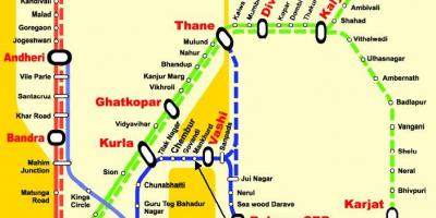 孟买中央线路站地图