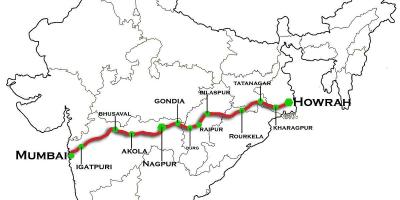 那格浦尔孟买高速公路的地图