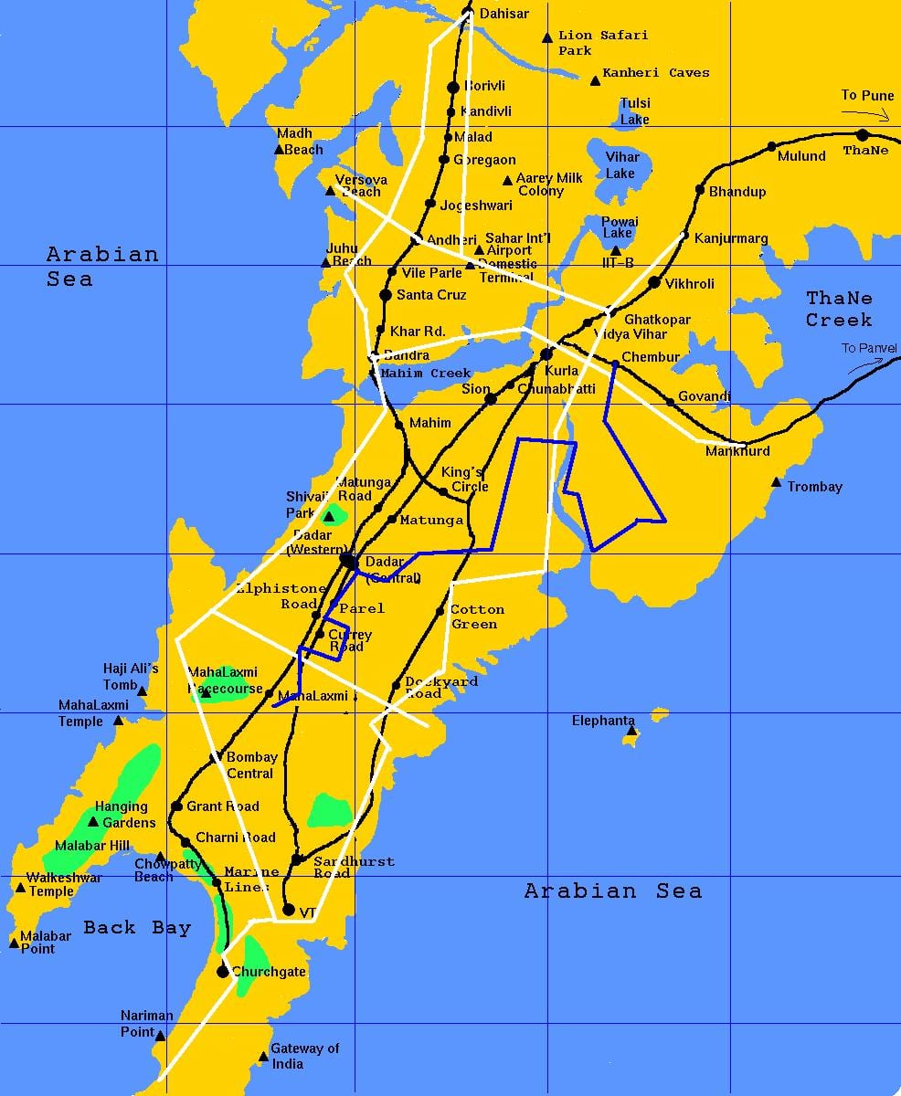孟买单轨铁路地图