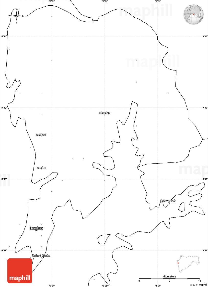 孟买空白的地图