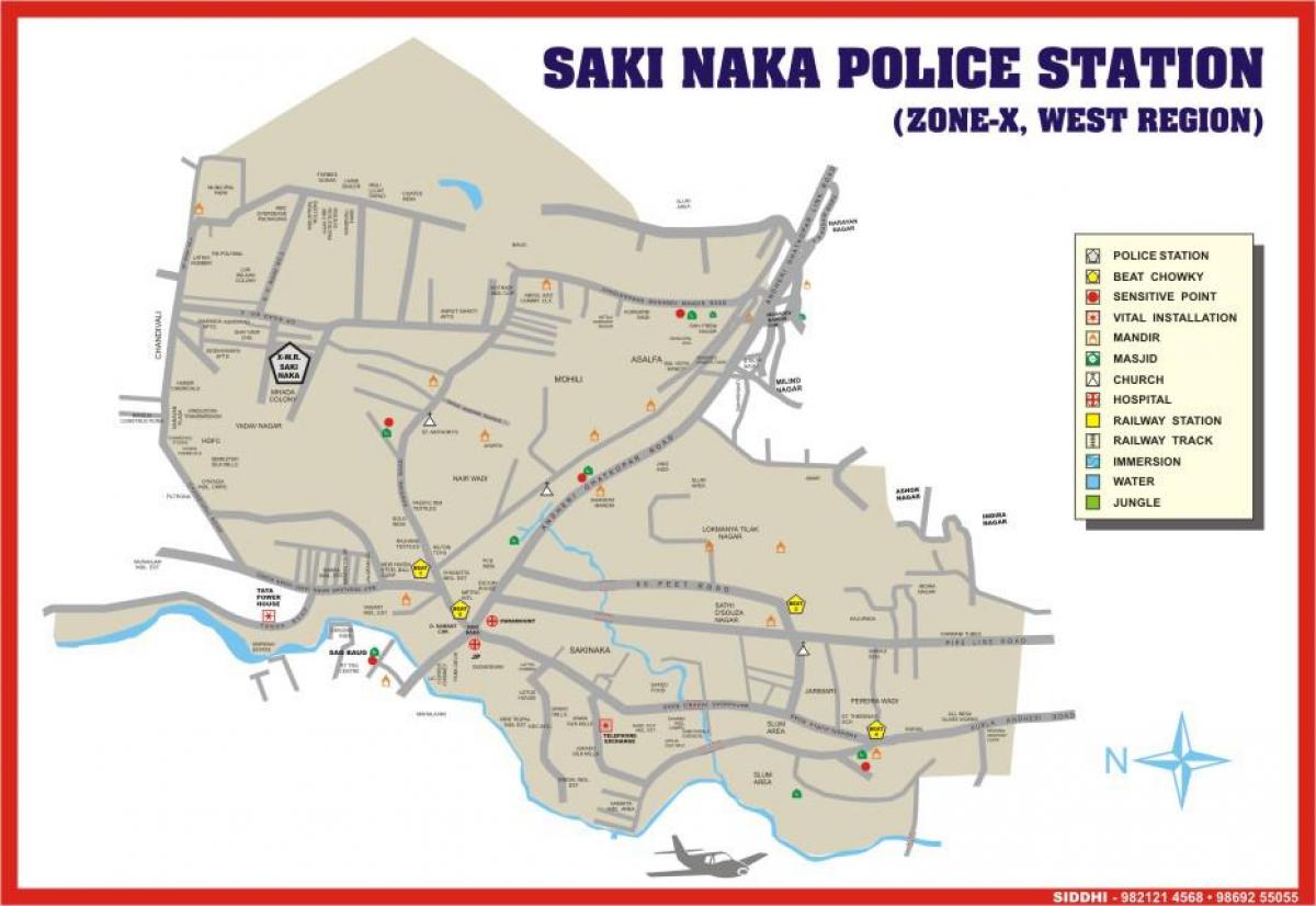 孟买Sakinaka地图