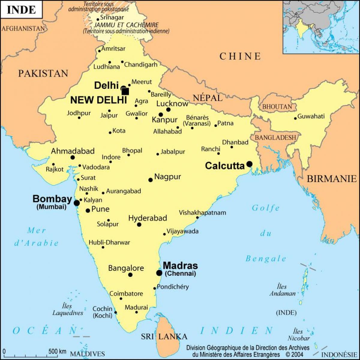 地图的印度孟买