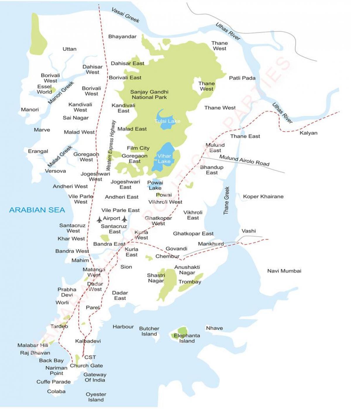孟买国家地图