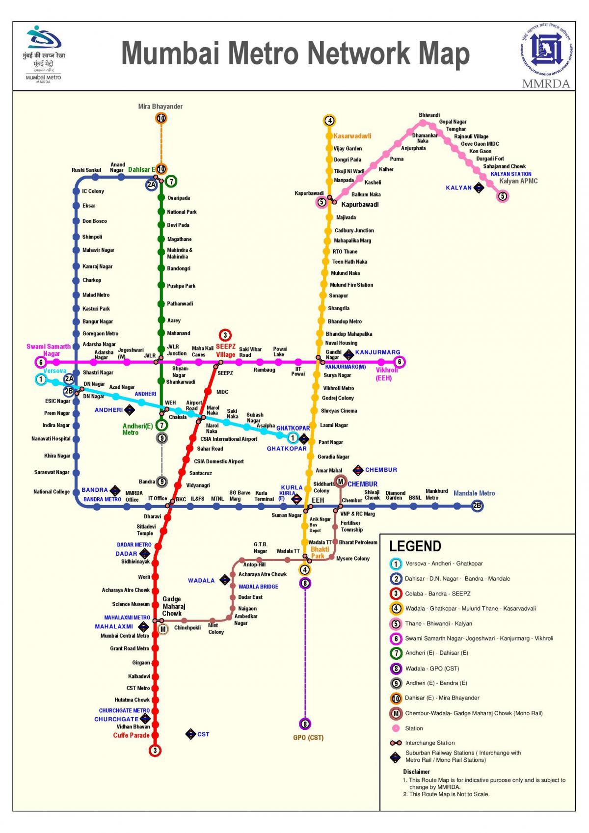 孟买地铁线路线图3