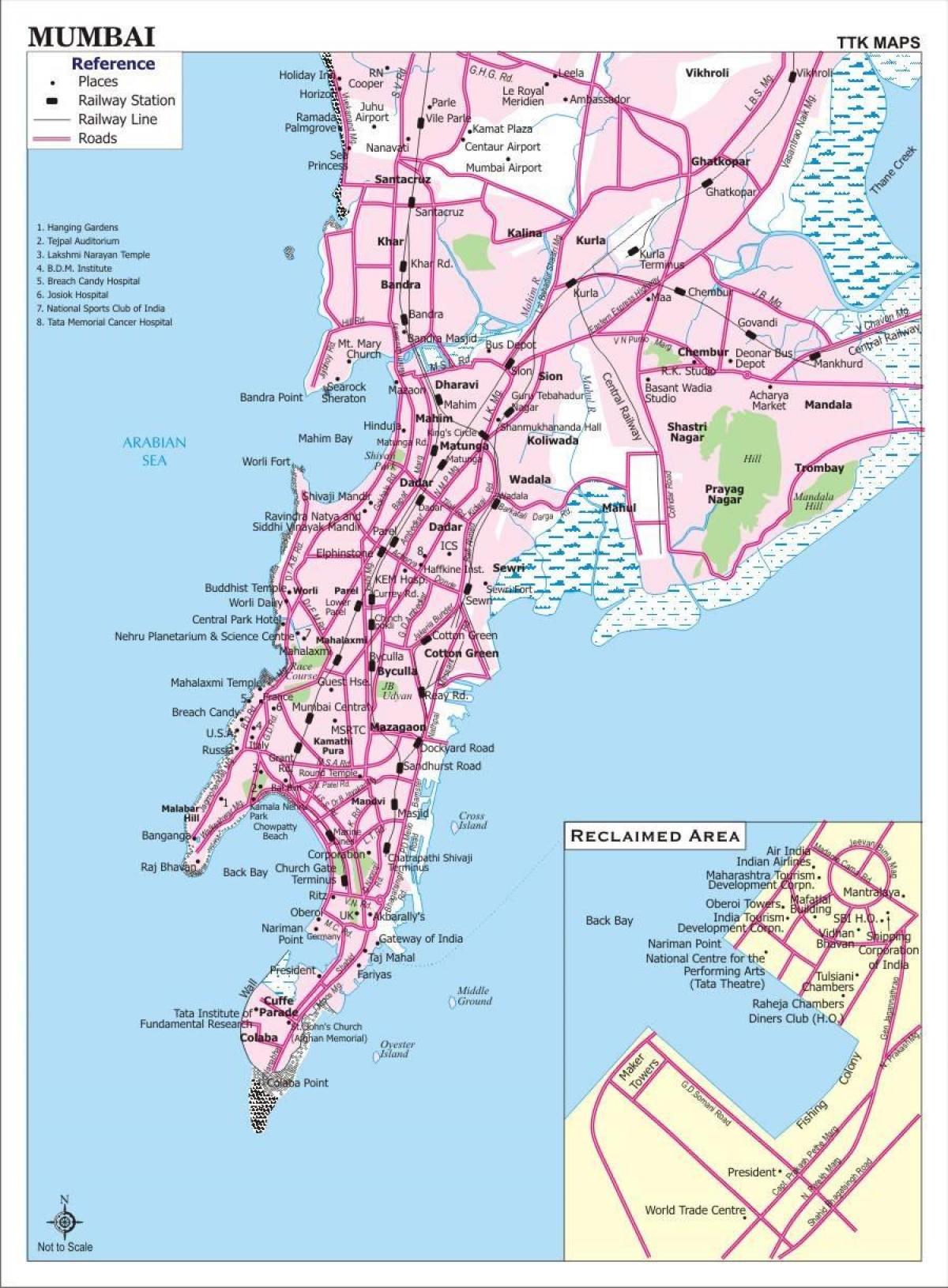 路线图的孟买
