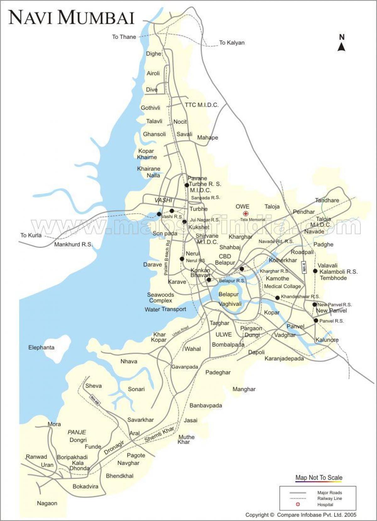 地图的新的孟买