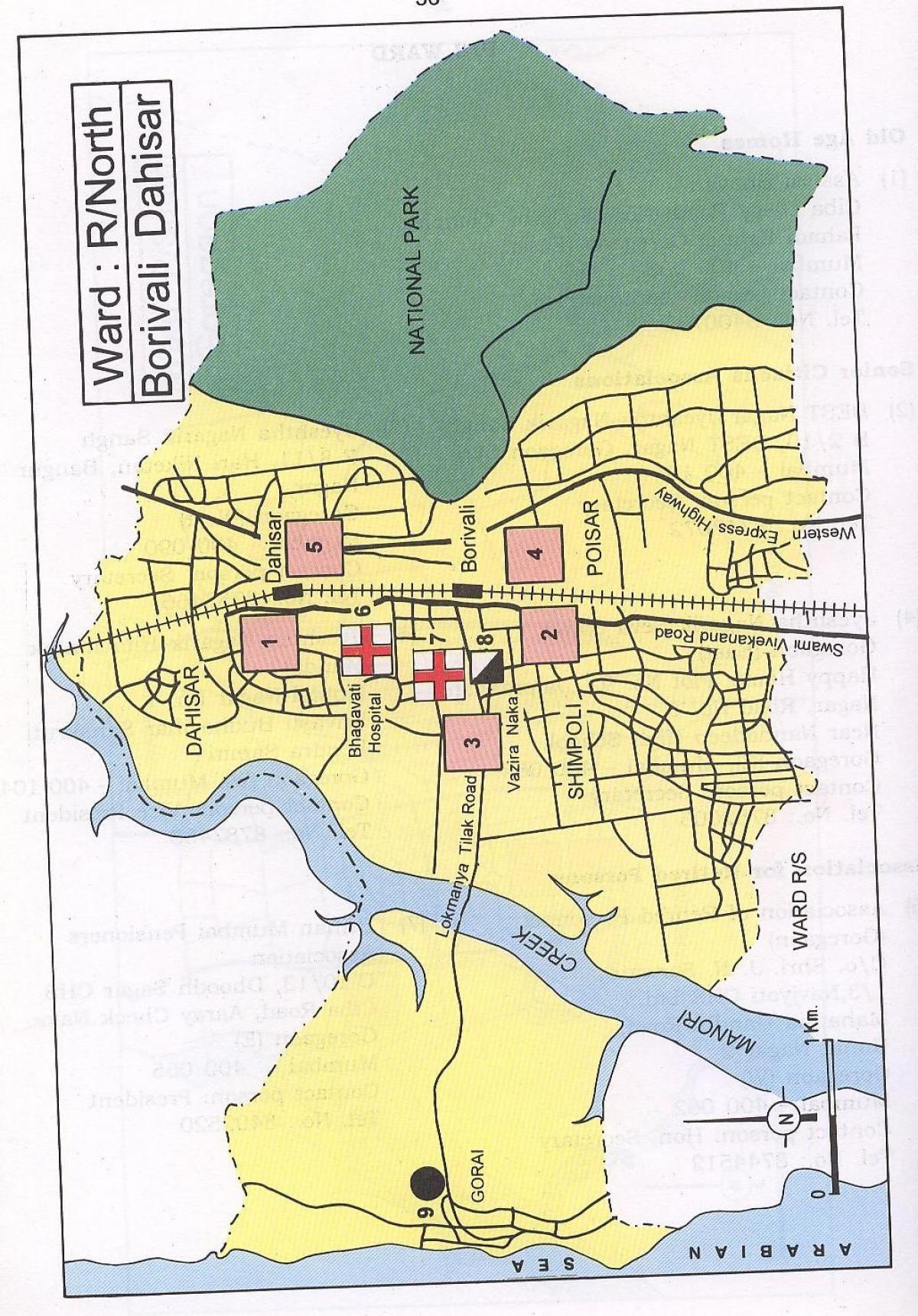 地图的达西萨尔孟买