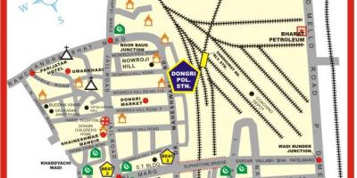 孟买的孟买的地图-地图孟买的孟买(马哈拉施特拉邦--印度)
