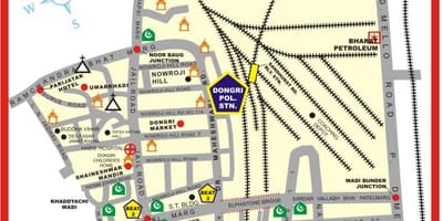 地图的东日孟买