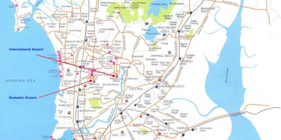 孟买本地的路线图